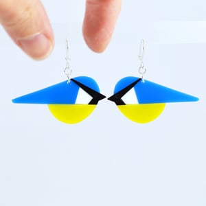 Image of Blue Tit Earrings