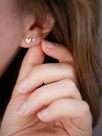 Image 3 of Puces PETIT CŒUR Dorées/Argentées