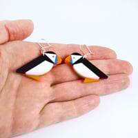 Image 3 of Puffin Earrings