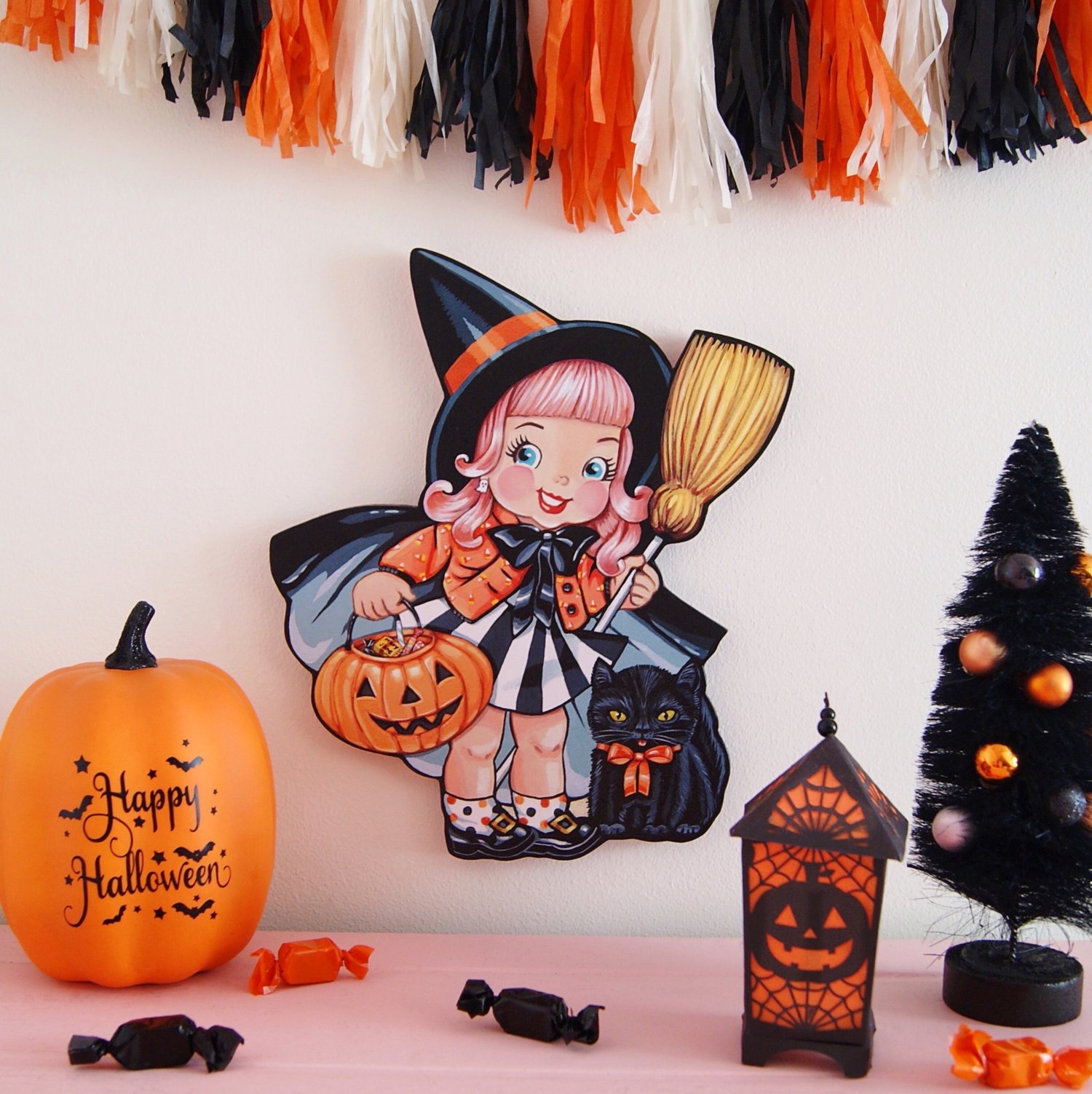 Image of Trick or Treat Witch plaque 