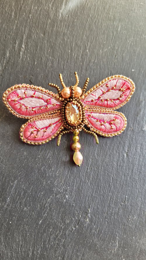 Image of Broche brodée LIBELLON 