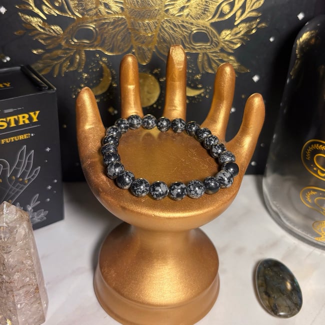 Snowflake Obsidian Bracelet 