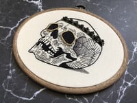 Image 5 of Crowned Embellished Skull Embroidery 5x7" Oval Hoop