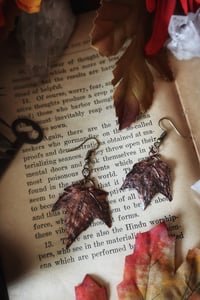 Image 1 of Mini Maple Leaf Earrings 