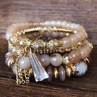 Image 1 of Crystal Gold Bracelets