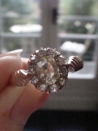 Image 5 of FRENCH EDWARDIAN 14CT ROSE GOLD NATURAL OLD CUT DIAMOND CLUSTER RING