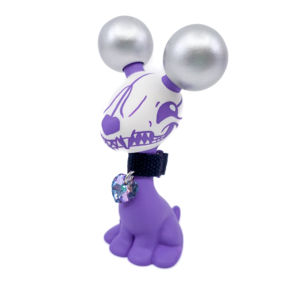 Image of LE 3 - 3 3/8"- Purple Skelton Draffi Pup