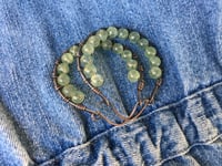 Image 4 of Prehnite Hoops / n19