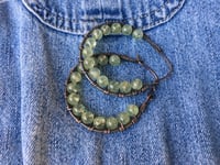 Image 2 of Prehnite Hoops / n19