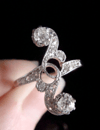 FRENCH EDWARDIAN 18CT YELLOW GOLD PLATINUM NATURAL OLD CUT DIAMOND TIARA RING