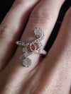 FRENCH EDWARDIAN 18CT YELLOW GOLD PLATINUM NATURAL OLD CUT DIAMOND TIARA RING