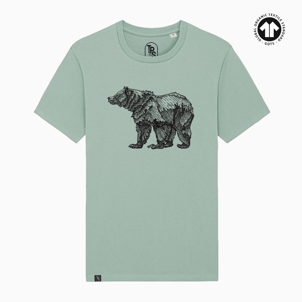 Grizzly Bear T Shirt Organic Cotton Tiny Print Shop 