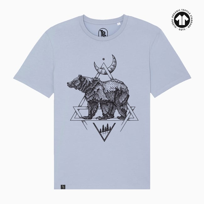 Grizzly Bear Moon T-Shirt Organic Cotton