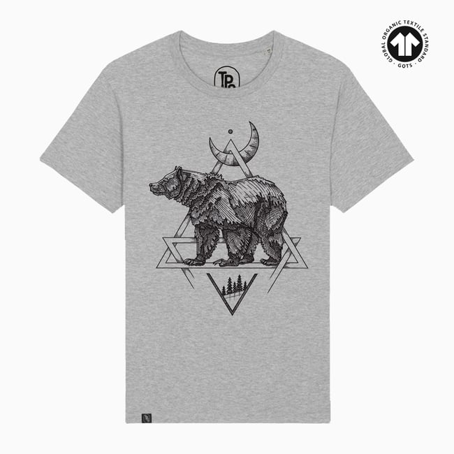 Grizzly Bear Moon T-Shirt Organic Cotton