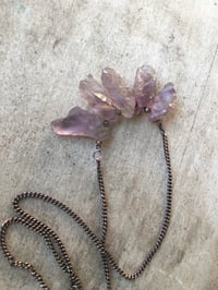 Image 3 of Raw Amethyst necklace / n160