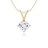 Prong-Set Princess-Cut Diamond Solitaire V-Bale Pendant