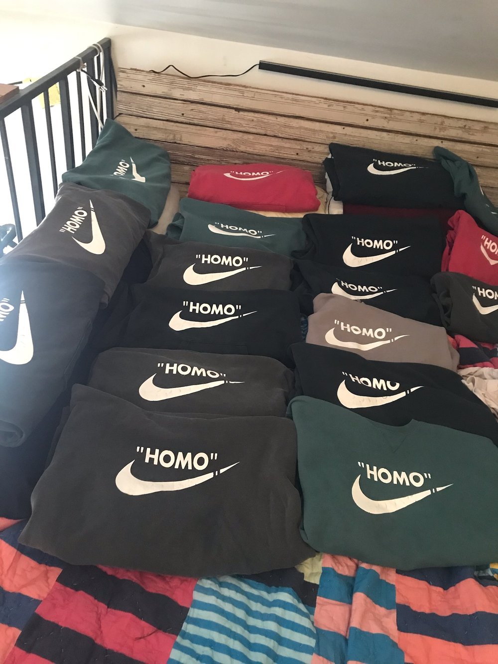 **homo tees **distressed print**READ DESCRIPTION