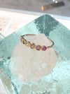 14k solid gold Hawaii rainbow color ring