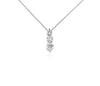Three-Stone Drop Diamond Pendant in 18k White Gold (1 ct. tw.)