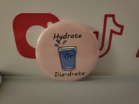 Image 1 of Hydrate or Die-drate 2.25 in button