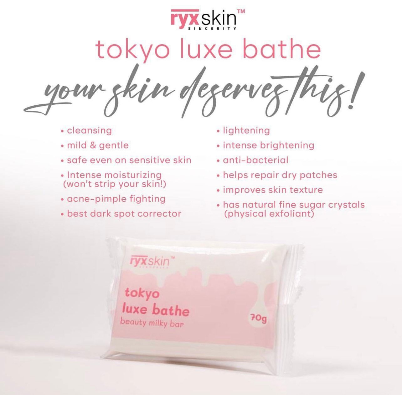 RYXSKIN SINCERITY Tokyo Luxe Bathe Beauty Milk Bar | AllThingsByKriz