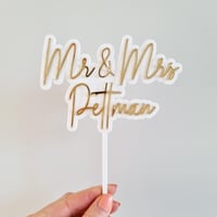 Image 2 of Custom Double Layer Cake Topper