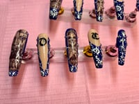 Image 2 of O*C RAZA STYLE   HAND PAINTED BLUE BANDANNA DESIGN 