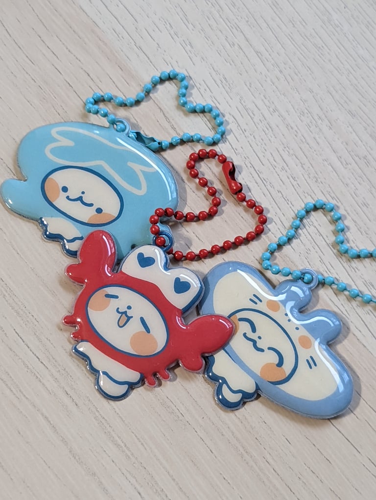 seafoam poofy charms  Image 3