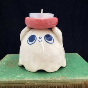 Image of Ghost candle holder, pink