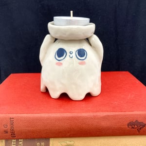Image of Ghost candle holder, white