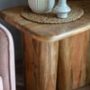 Sculptural Wooden Side Table 