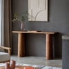 Sculptural Wooden Console Table