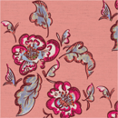 Image 1 of Calligraphy Rose on Pink Natural Linen Blend