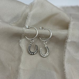 Image of Lucky Charm Horseshoe Earrings