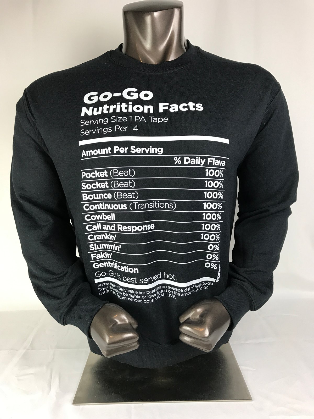GoGo Nutrition Facts Crew Sweatshirt (4B2) | CRANKROCK
