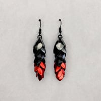 Tri-Color Petite Cascading Scale Earrings