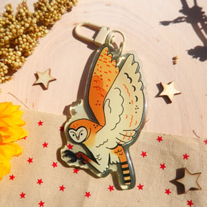 Barn Owl Acrylic Keychain