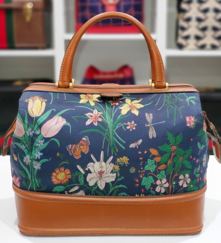 Image of Vtg. Gucci Flora Bag 