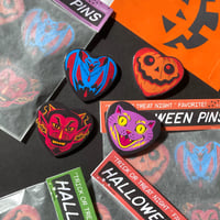 Image 4 of Retro Halloween Pinback Buttons | Set of 4