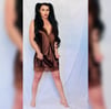 Worn Brown Sexy Lace & Satin Lingerie Nightgown + Free Signed 8x10 & Kiss Card