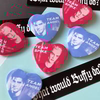Image 1 of Team Spike / Team Angel | Pinback Buttons