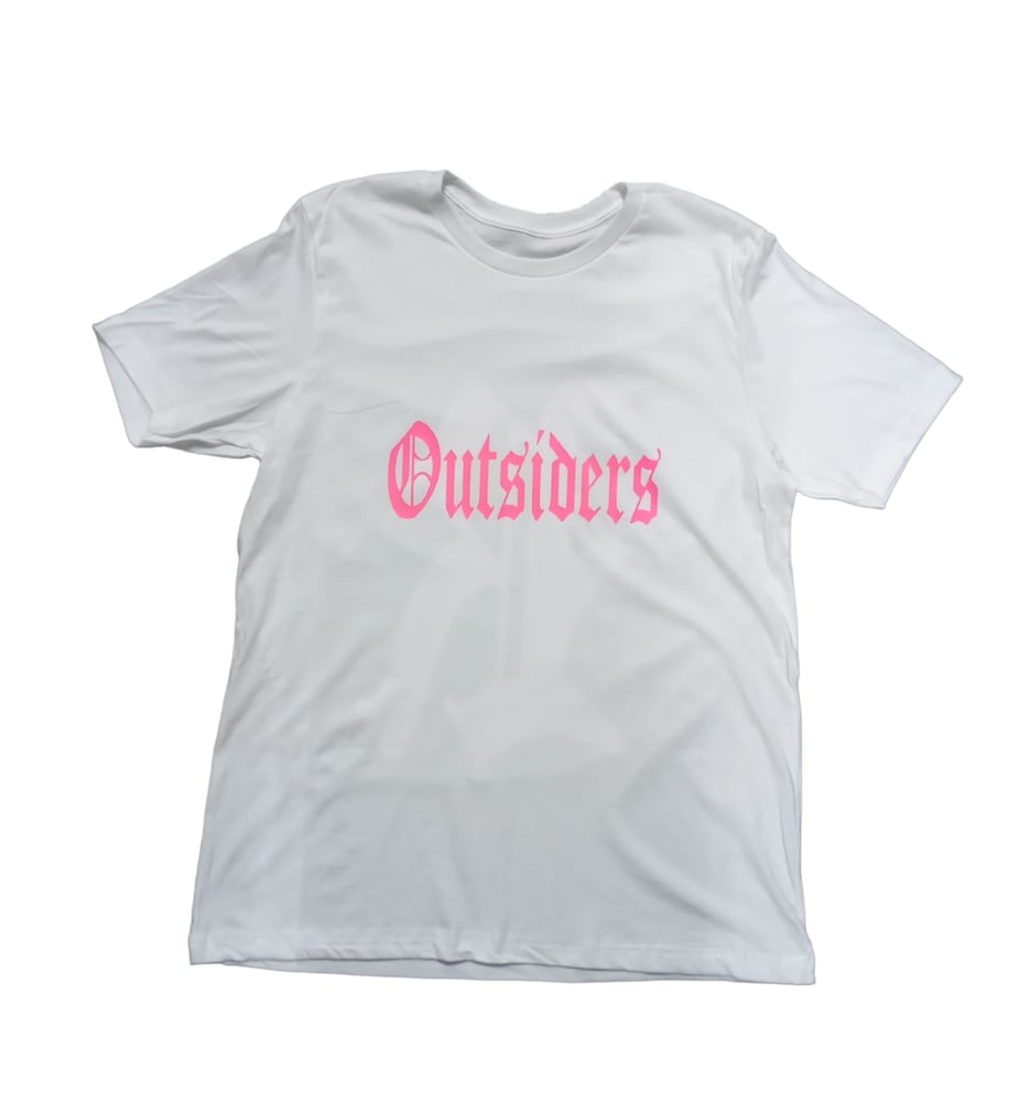 Image of Rebel Outsiders " Pink " White Shirt 