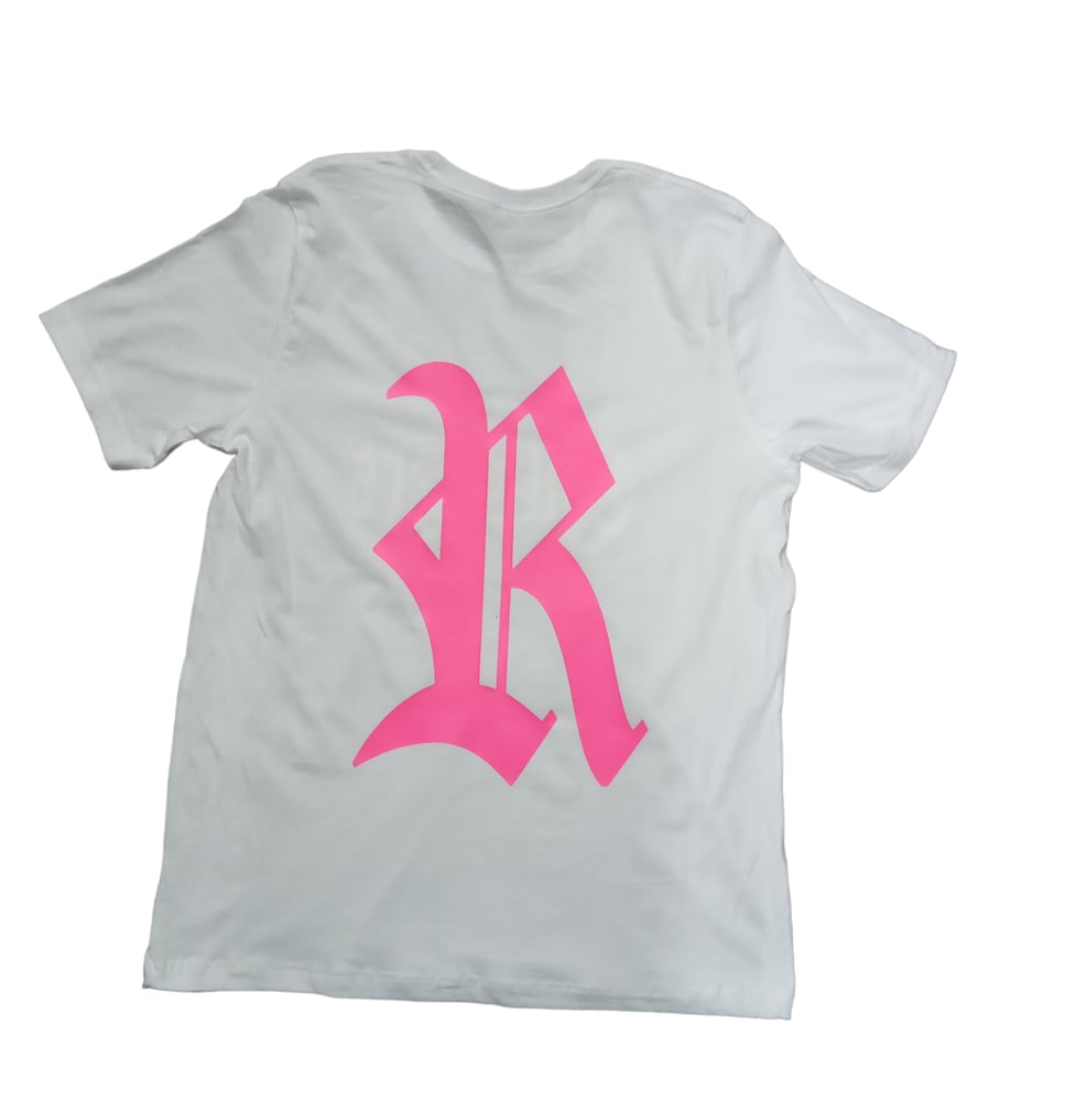 Image of Rebel Outsiders " Pink " White Shirt 