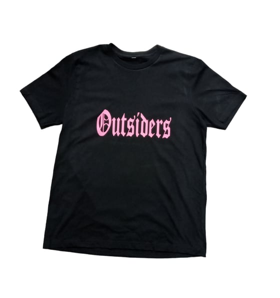 Image of Rebel Outsiders " Pink " Black Shirt 