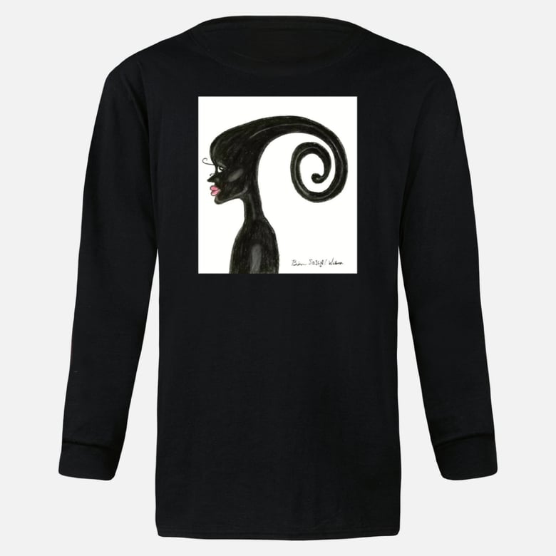 Image of Long sleeve Spiral headed self portrait tee