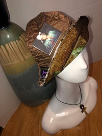Image 4 of H.O.D. Woven Wine Theme Fabric W/Bronze Quilted Fabric Reversibel Bucket Hat