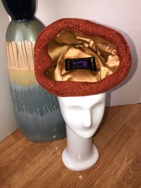 Image 4 of H.O.D. Knitted Brim Hat Multi Striped Velvet Crown W/Rustic Cable Knit Brim