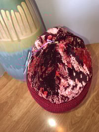 Image 4 of H.O.D. Burgandy Fire Velvet Crown W/ Maroon Heavy Knitted Brim  