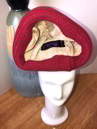 Image 5 of H.O.D. Burgandy Fire Velvet Crown W/ Maroon Heavy Knitted Brim  