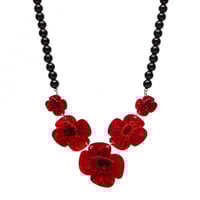 Image 1 of Red Remembrance Poppy Necklace